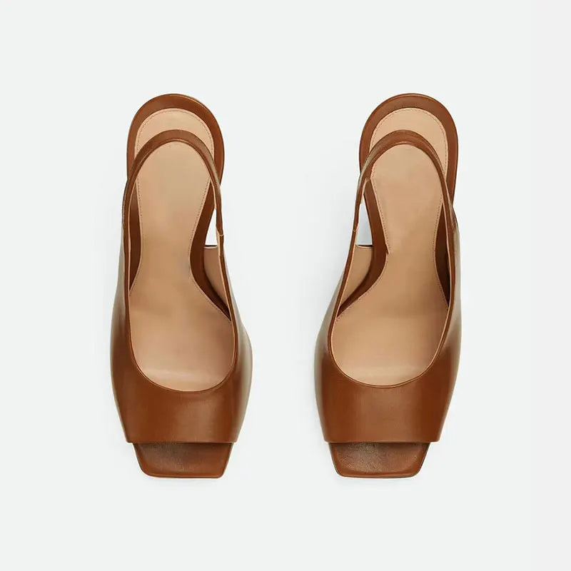 elegant open toe Sandel with knot on the heel
