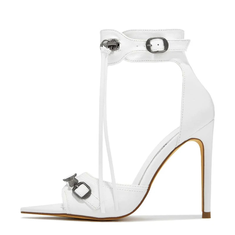 Pointed Open Toe Stiletto Heel