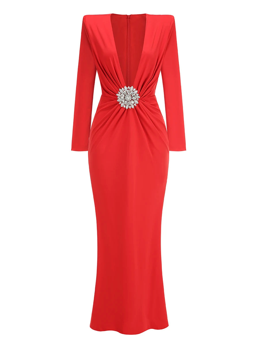 Long Sleeve Evening Dress