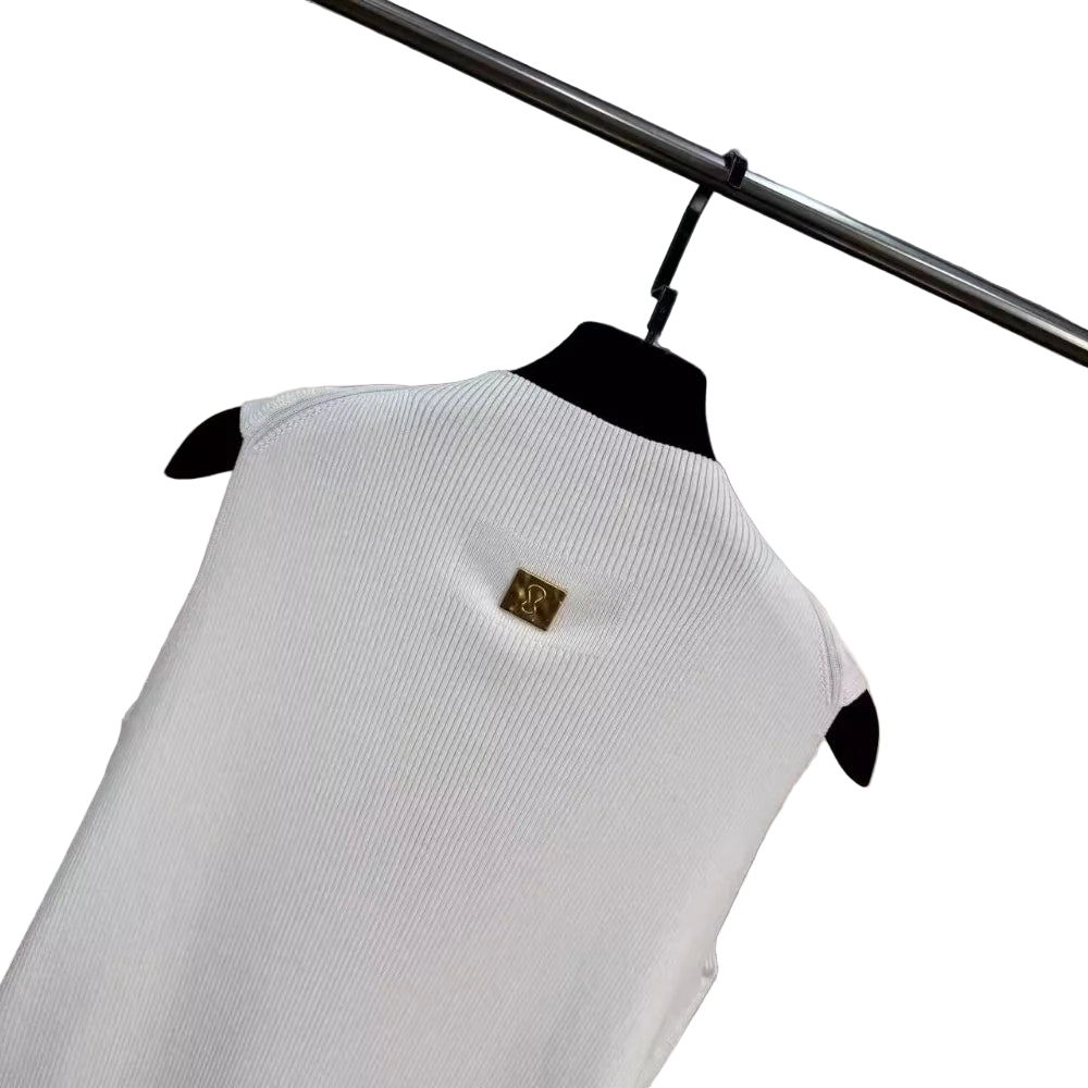 chic tank top with gold detail
