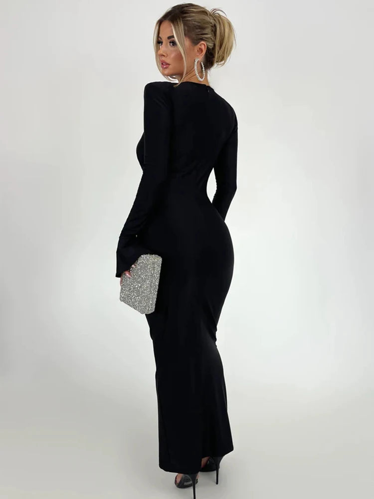 Pleated Slim Bodycon Dress