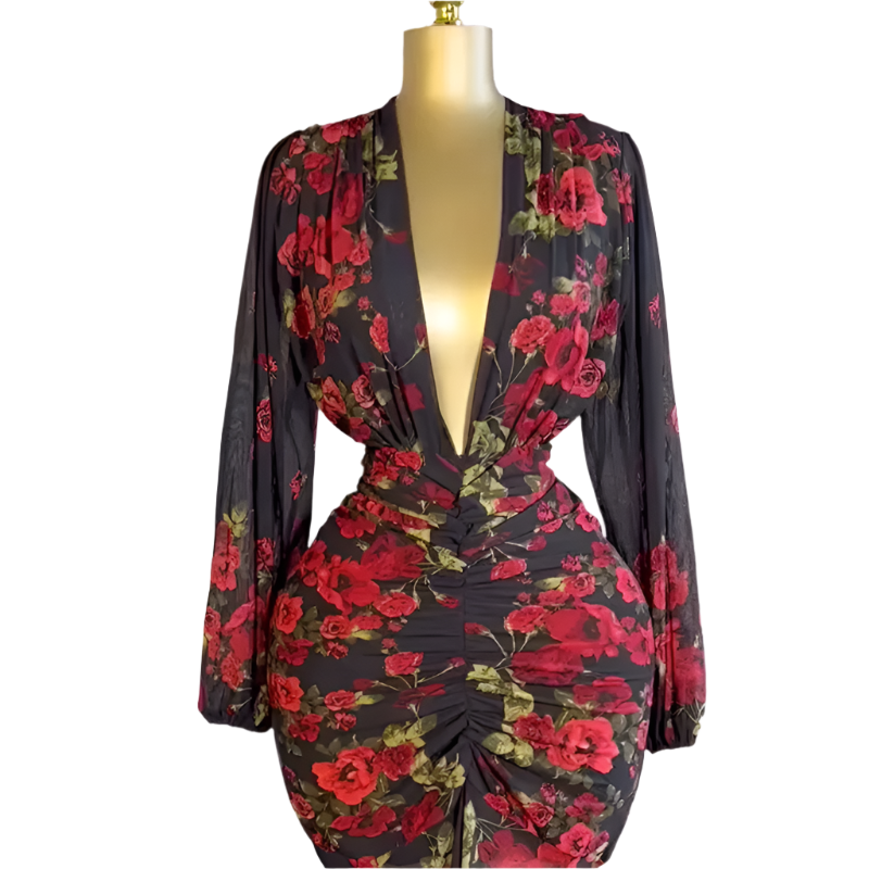 Floral Printed skinny dress