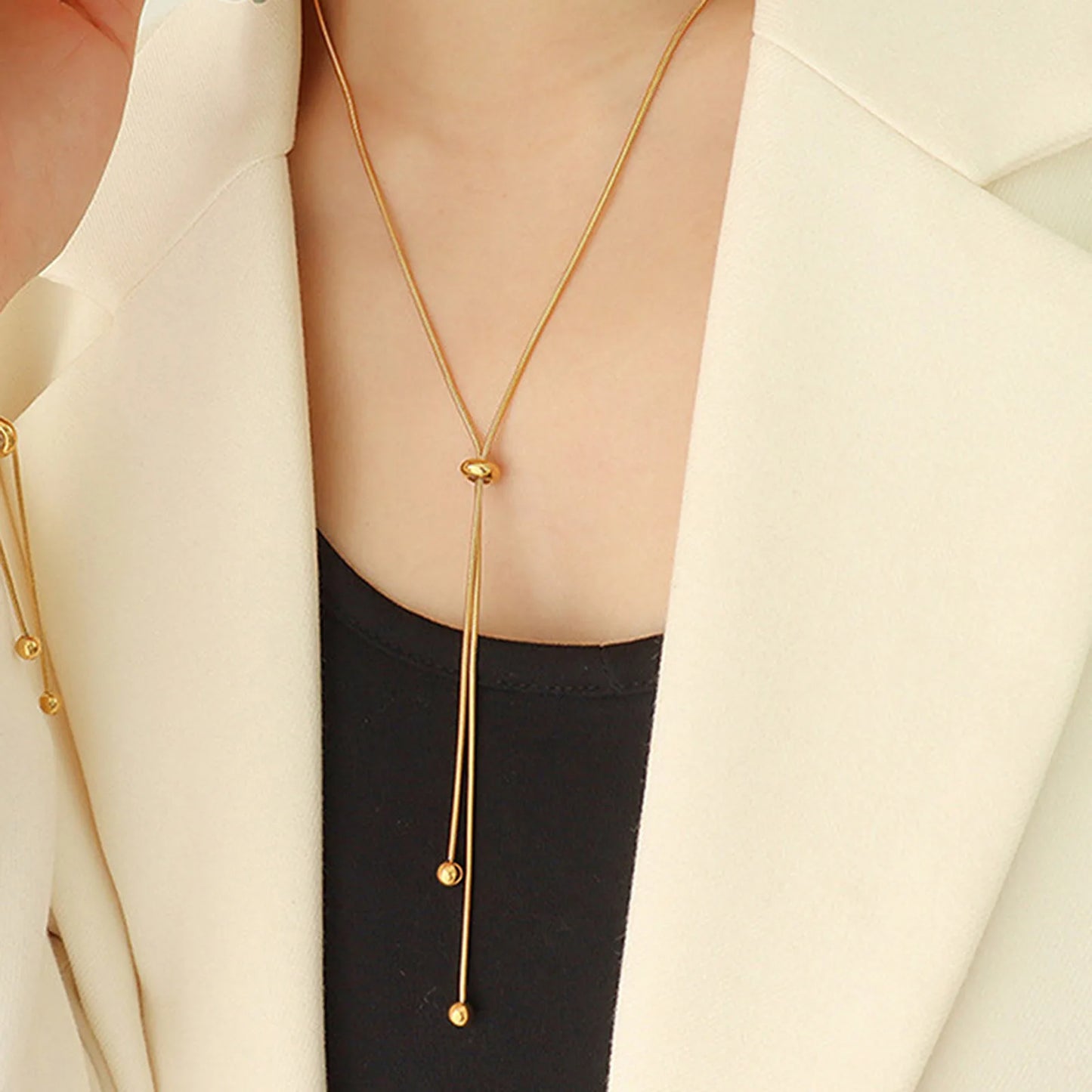 Stainless Steel Long Necklace