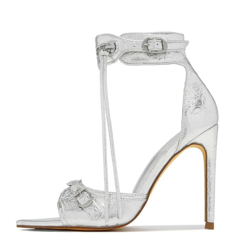 Pointed Open Toe Stiletto Heel