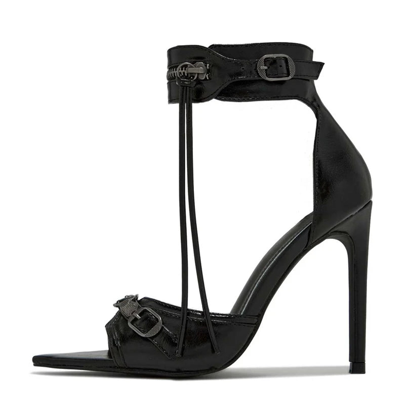 Pointed Open Toe Stiletto Heel