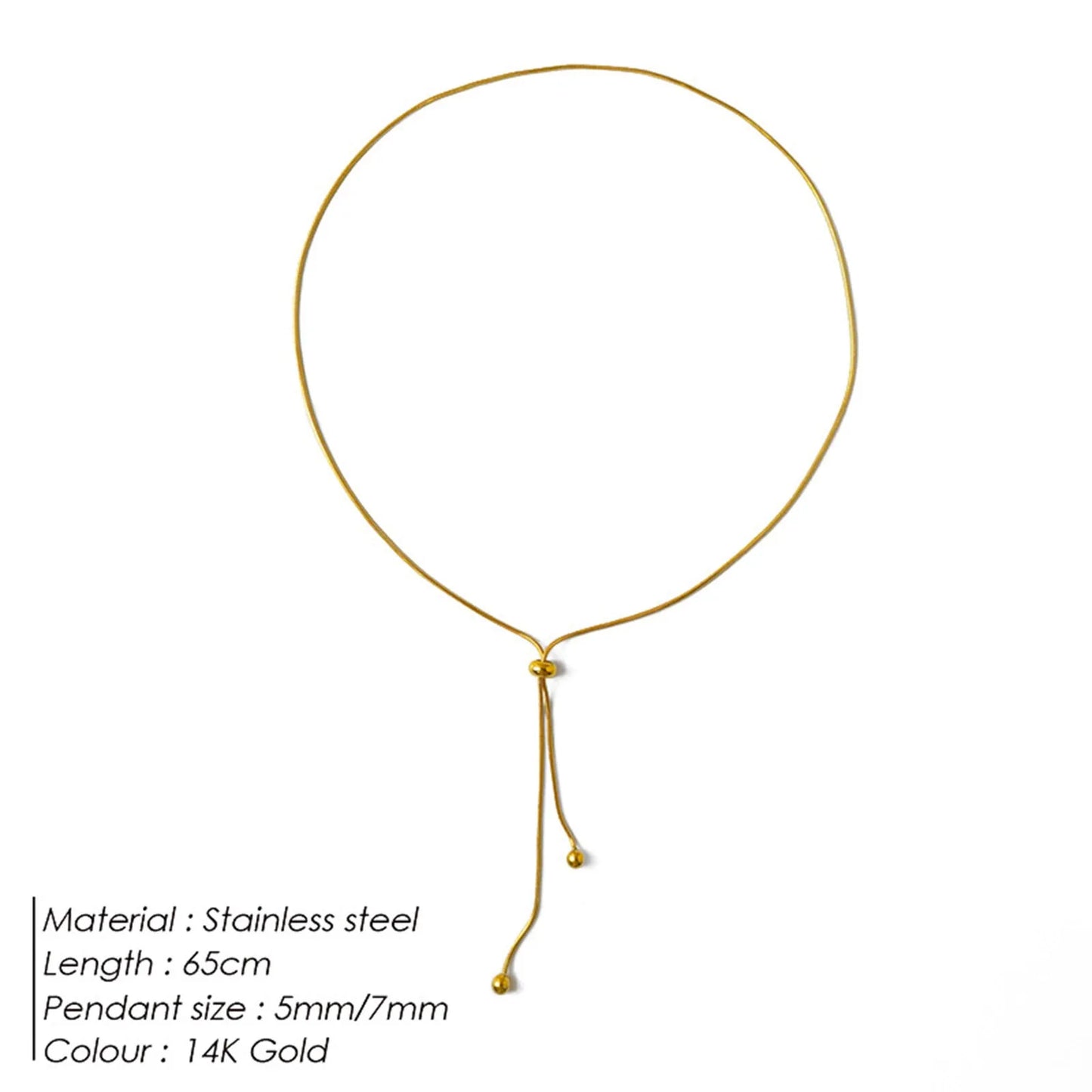 Stainless Steel Long Necklace
