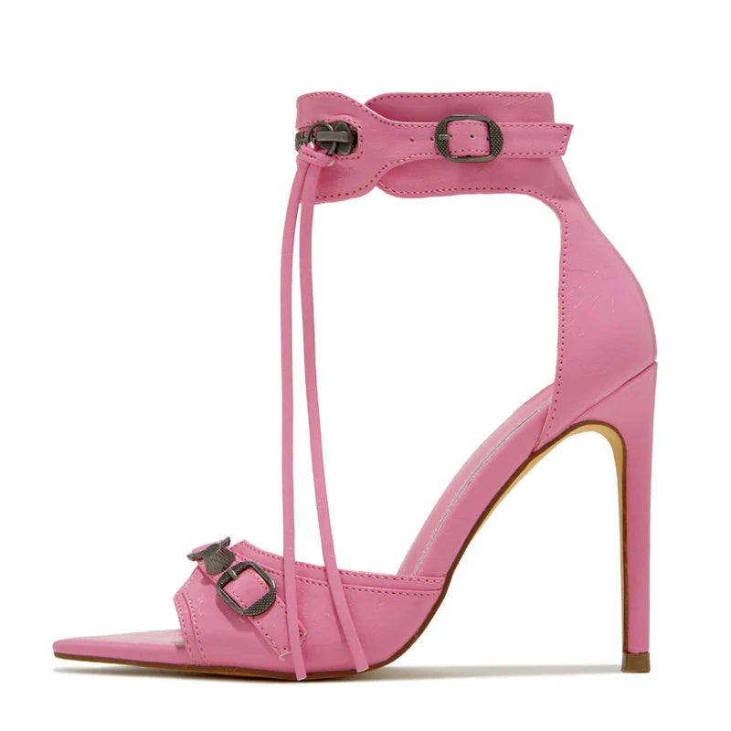 Pointed Open Toe Stiletto Heel