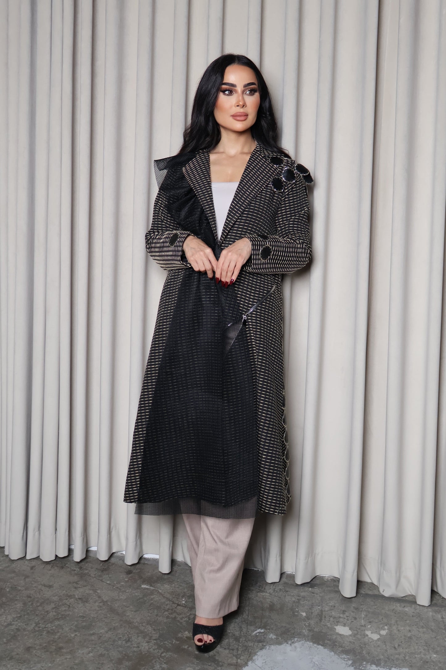 elegant black & beige Blazer