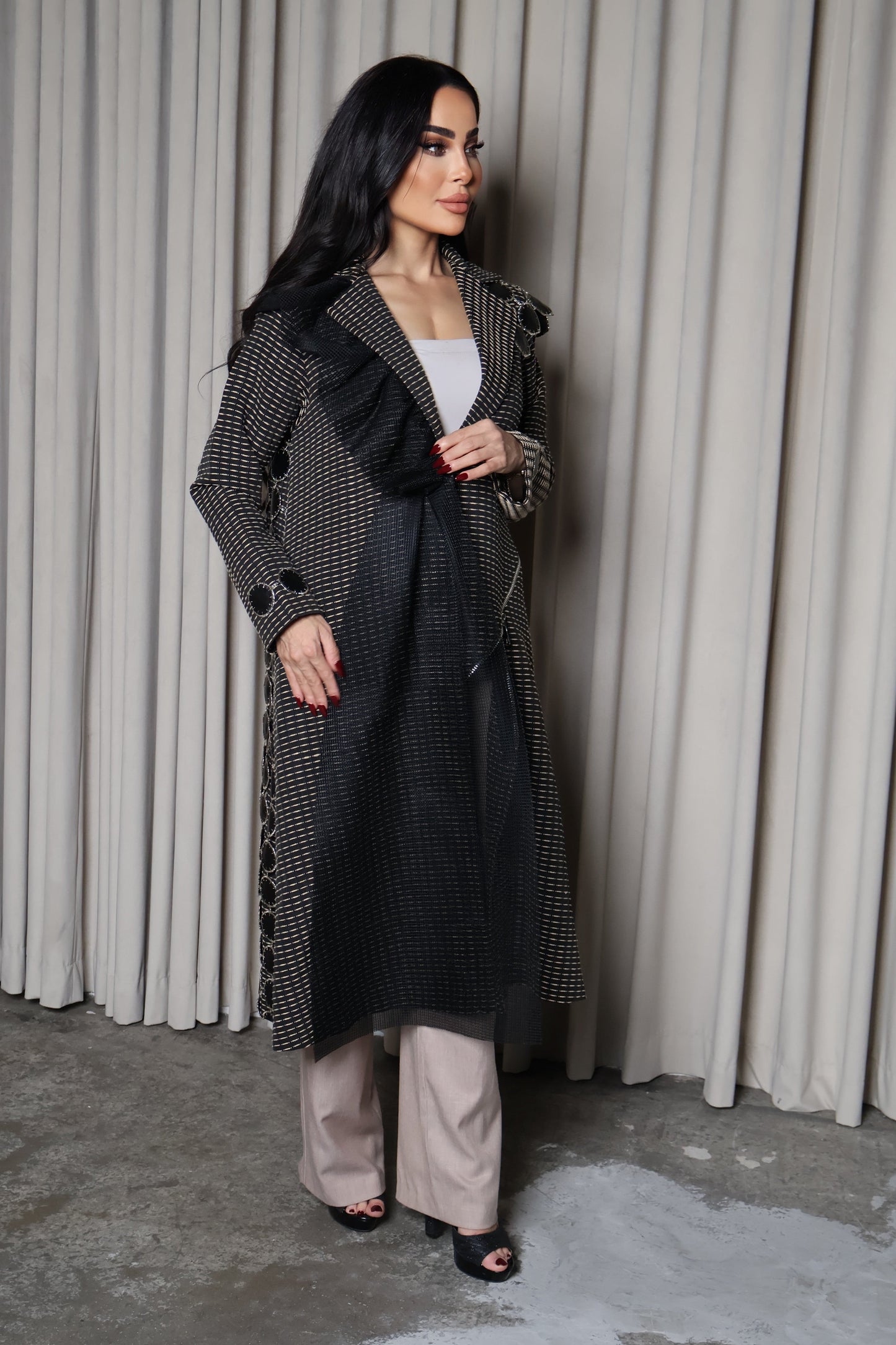 elegant black & beige Blazer