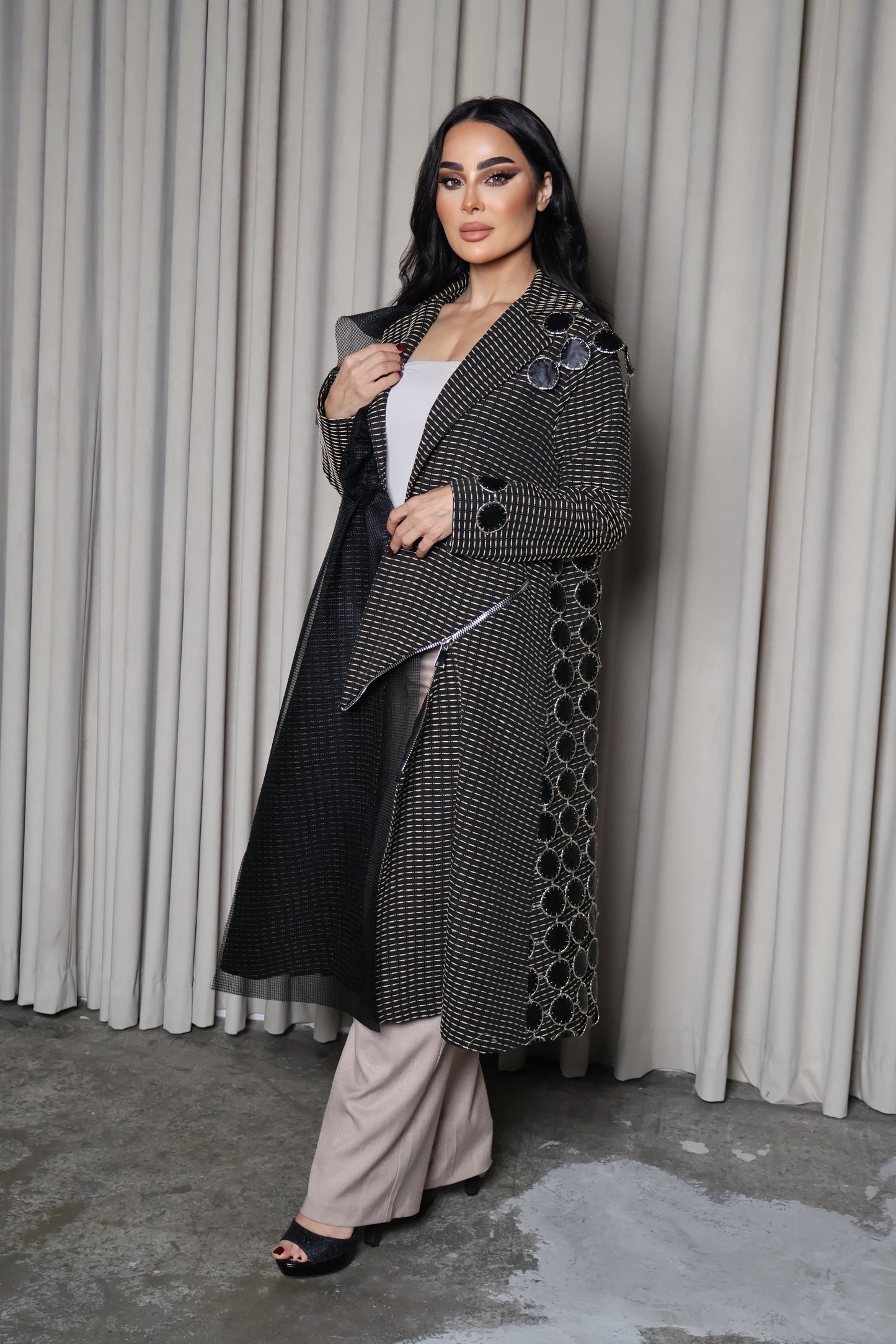 elegant black & beige Blazer