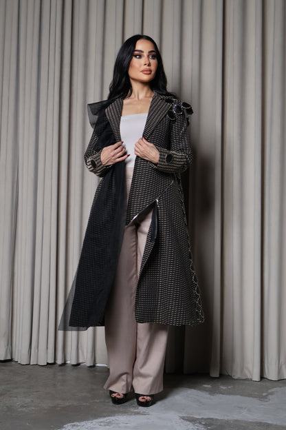 elegant black & beige Blazer