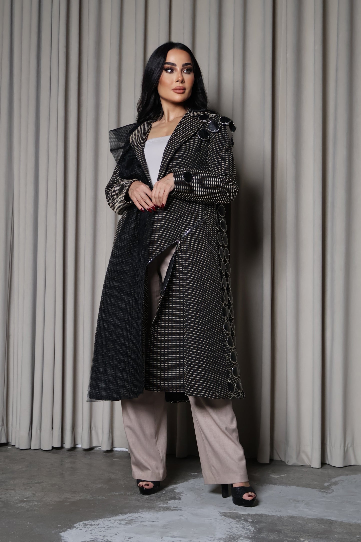 elegant black & beige Blazer