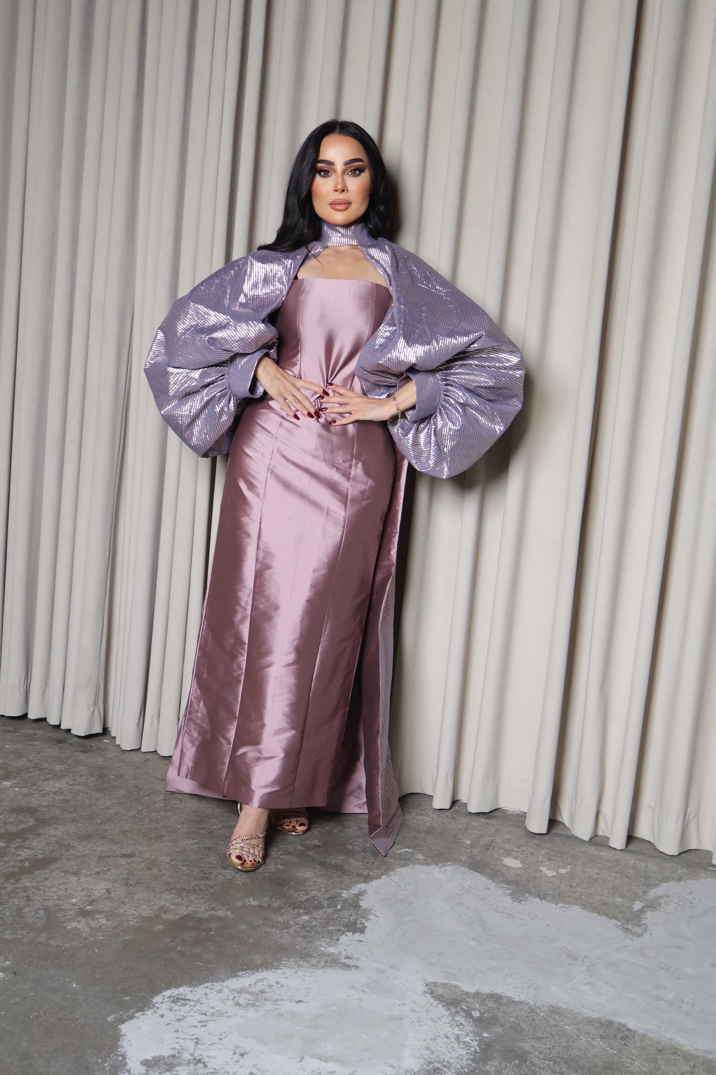 2 peace puffy robe & dress