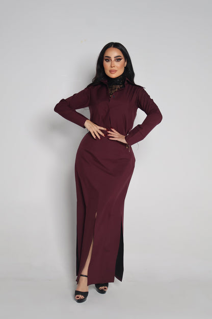 3 peace's burgundy set