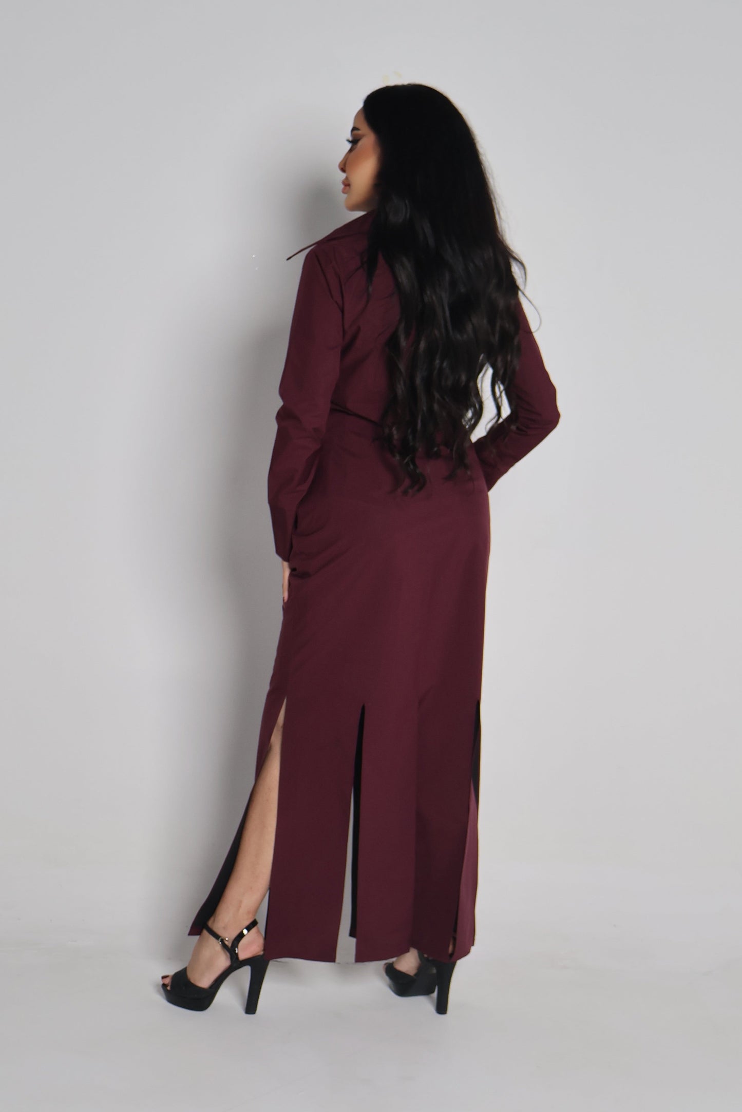 3 peace's burgundy set