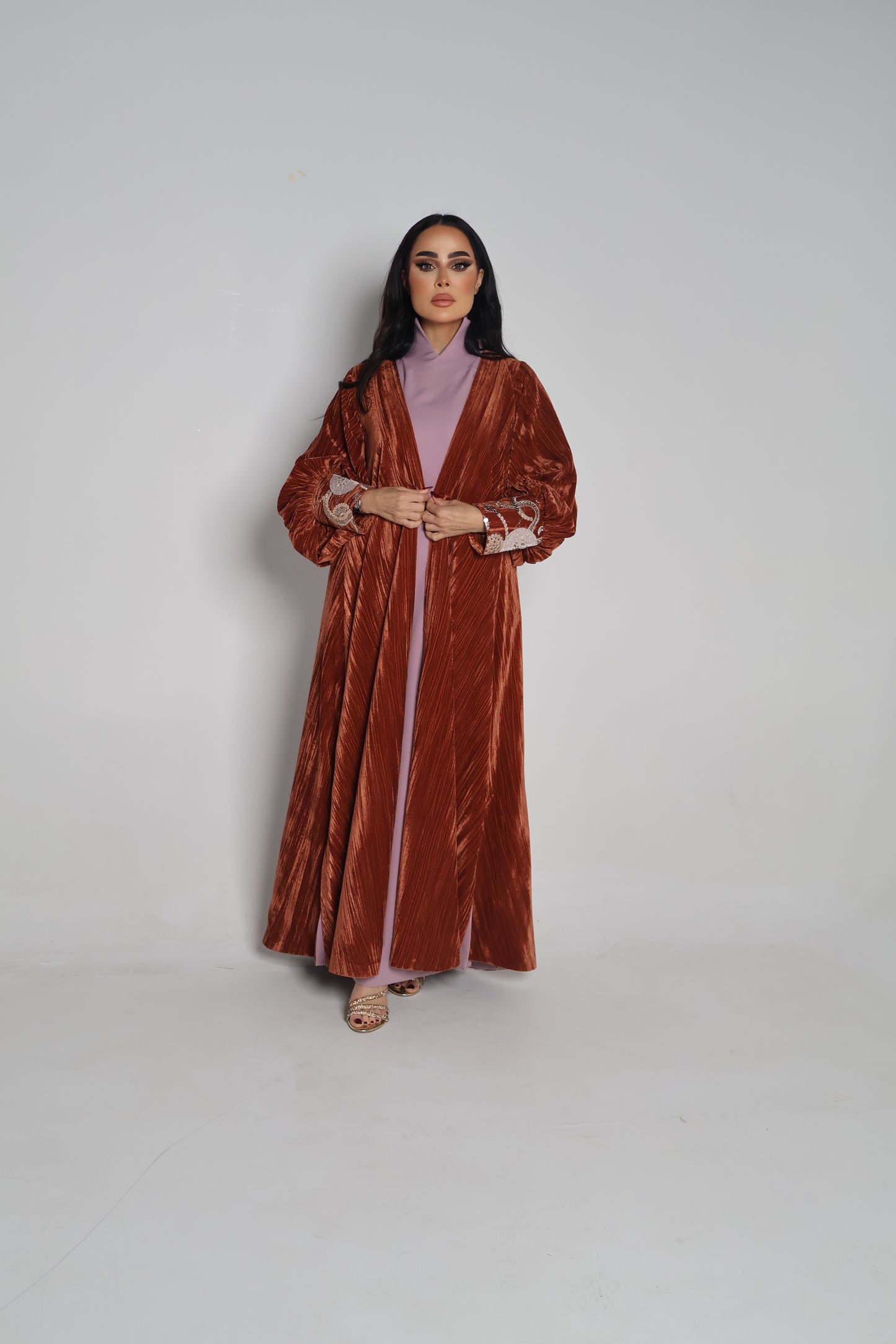 velvet bisht & dress