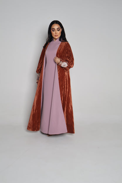 velvet bisht & dress