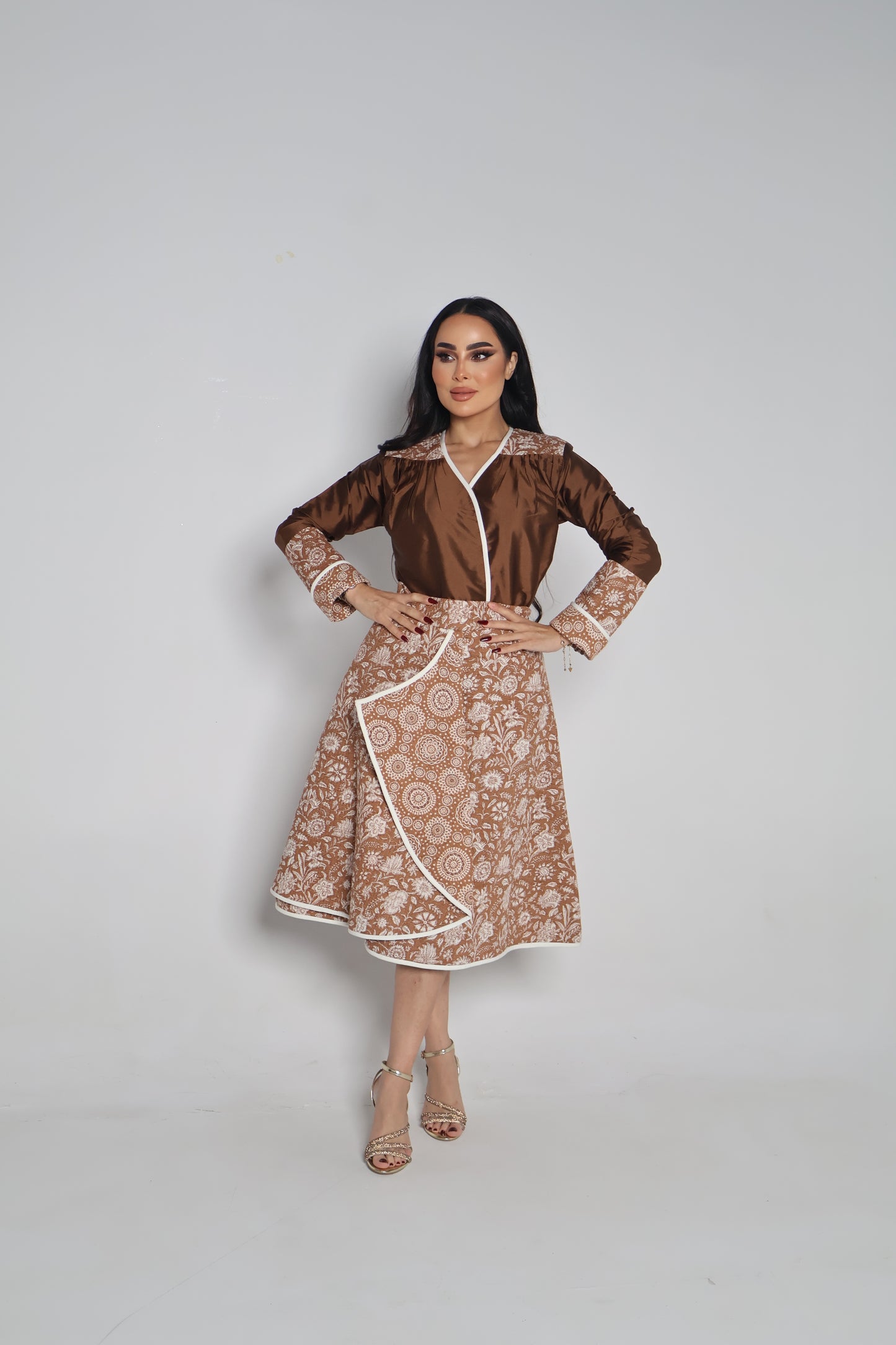 Brocade skirt with top