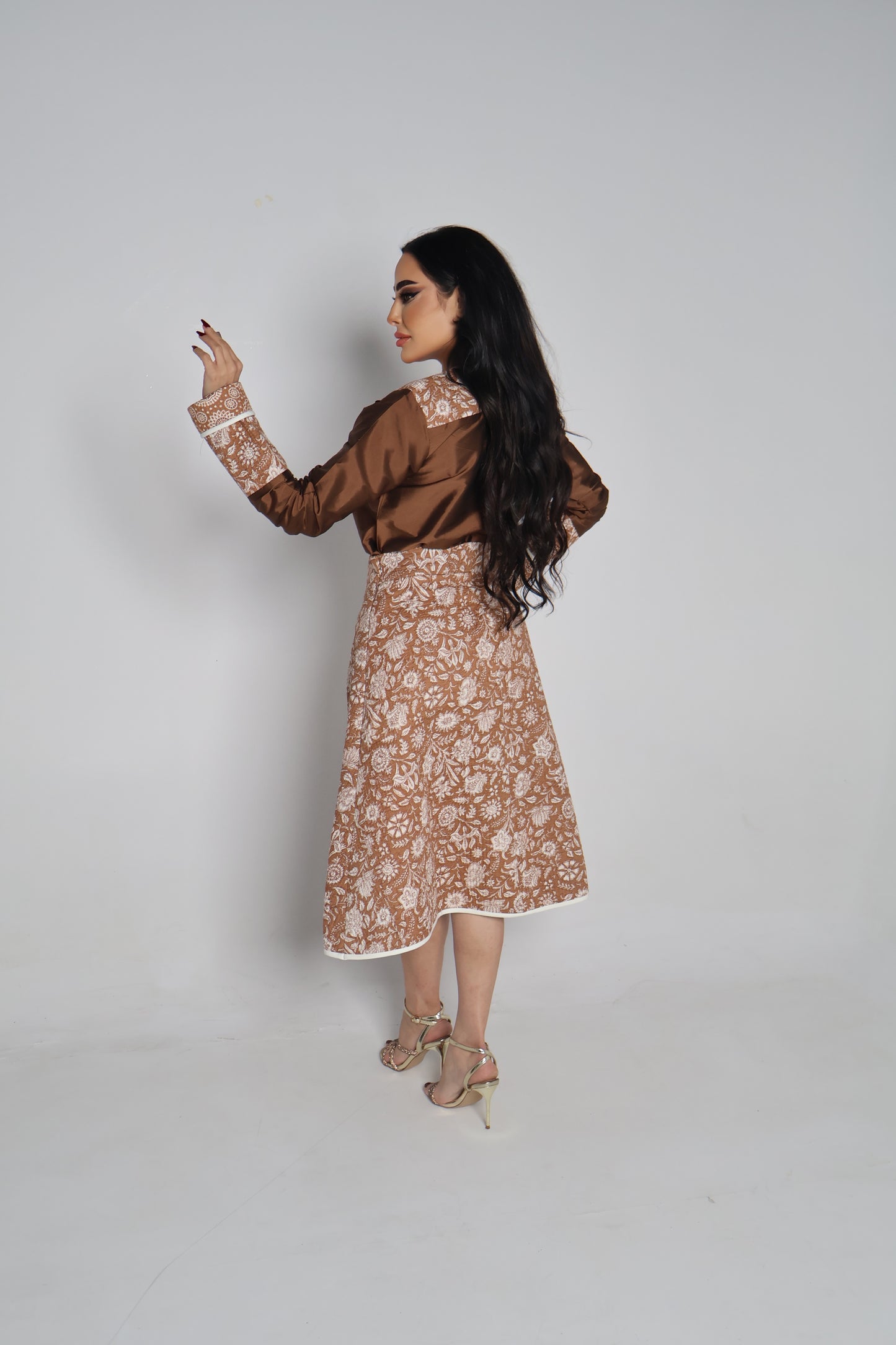 Brocade skirt with top