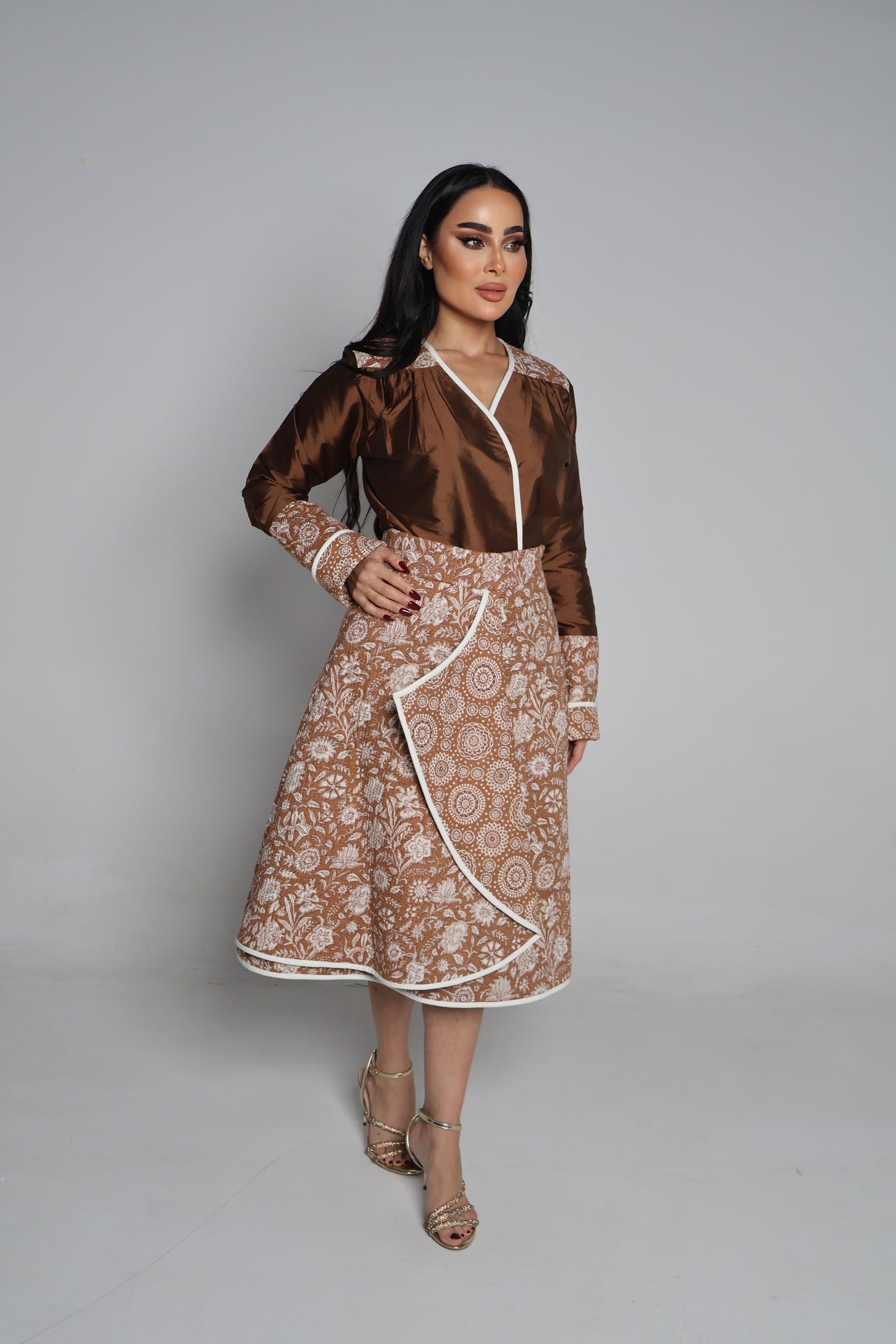 Brocade skirt with top