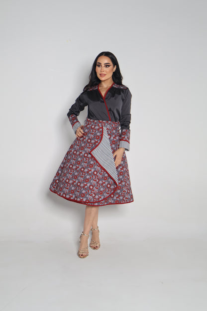 Brocade skirt with top