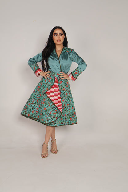 Brocade skirt with top