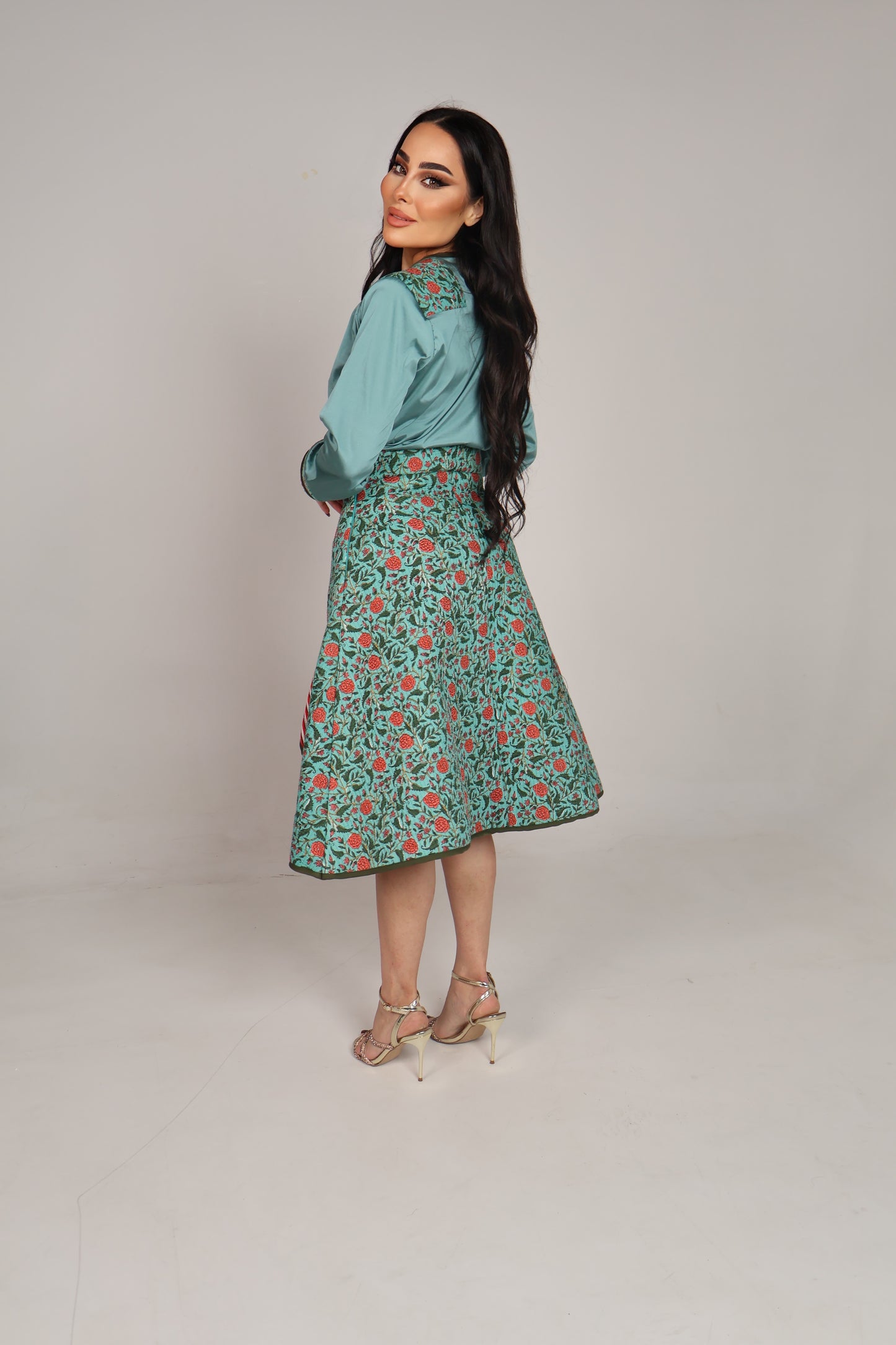 Brocade skirt with top