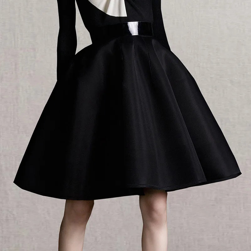High waist A line dress