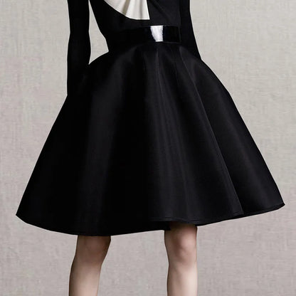 High waist A line dress