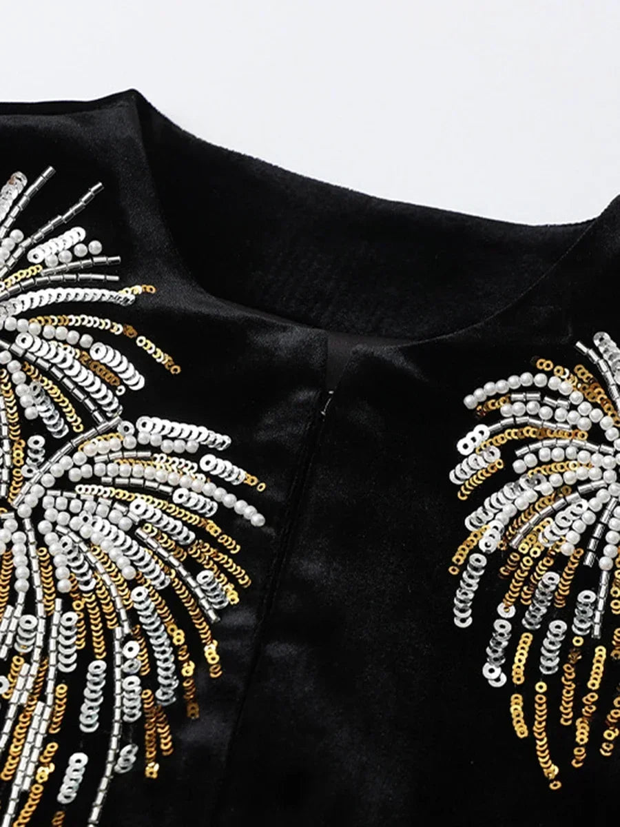 Embroidery velvet Cape