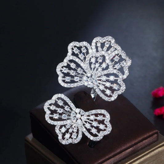Zircon Flower Ring