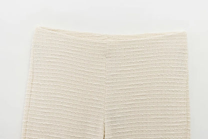 2 Piece Set Beige Texture