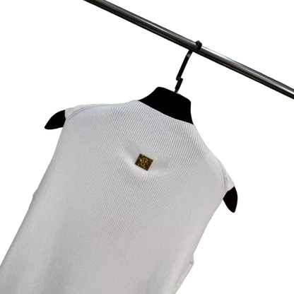 chic tank top with gold detail