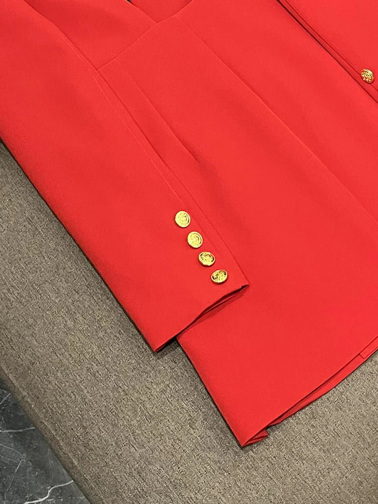 Blazer dress with opening back