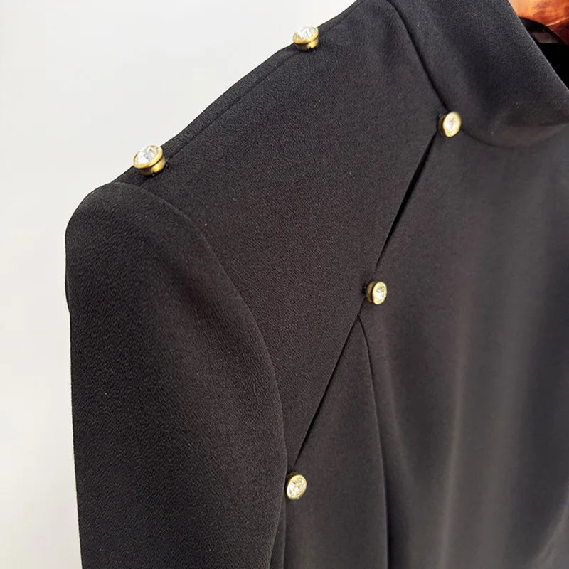elegant dress with crystal studs