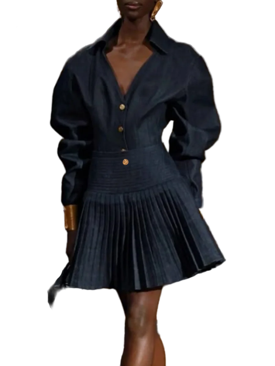 elegant denim 2 peace set