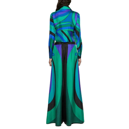Satin Elegant Set ( wide pant & blouse )