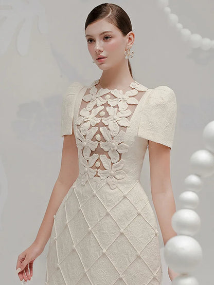 unique off-white dress