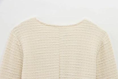 2 Piece Set Beige Texture
