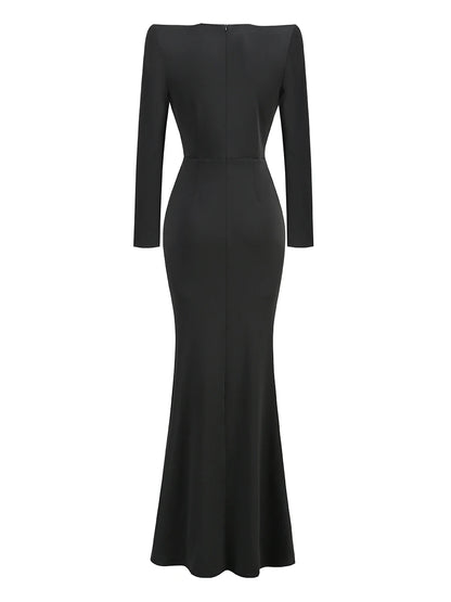 Long Sleeve Evening Dress