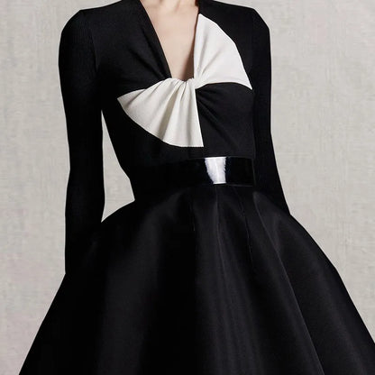 High waist A line dress