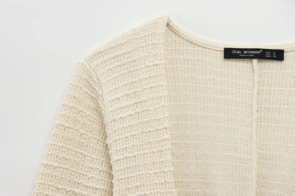 2 Piece Set Beige Texture