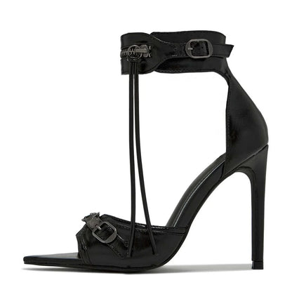 Pointed Open Toe Stiletto Heel