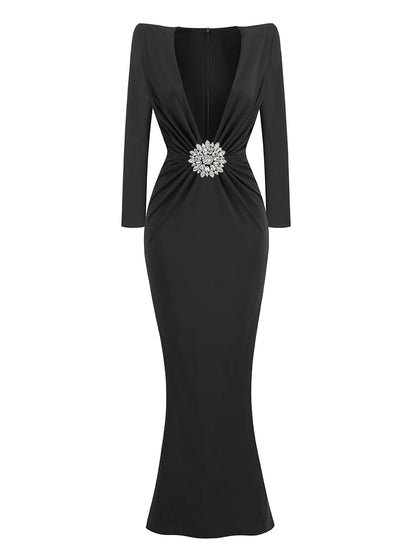 Long Sleeve Evening Dress