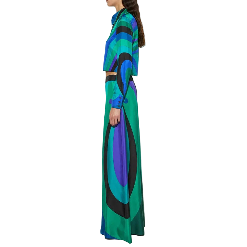 Satin Elegant Set ( wide pant & blouse )