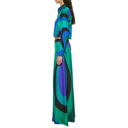 Satin Elegant Set ( wide pant & blouse )