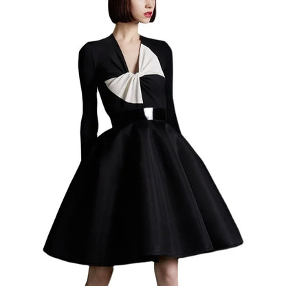 High waist A line dress