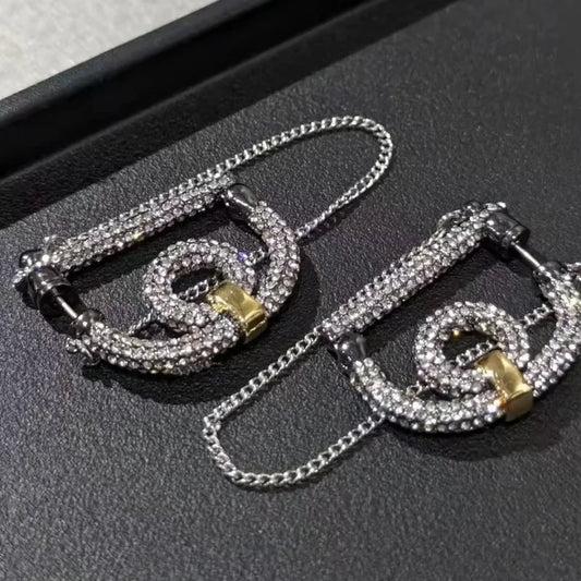 bling chain earrings