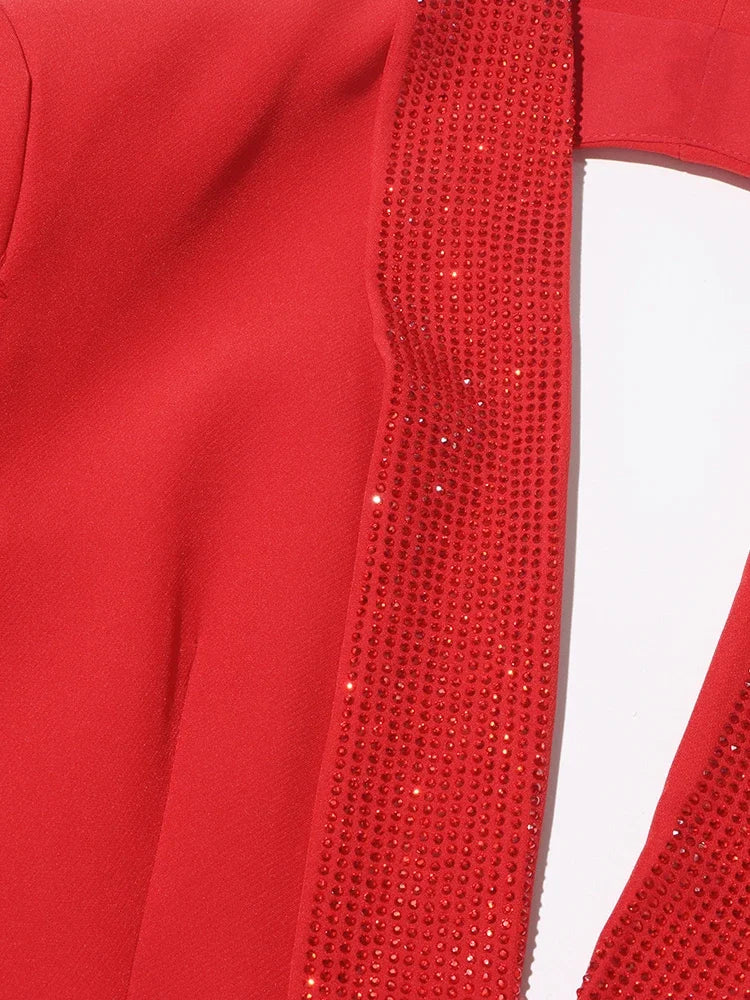 Blazer dress with opening back
