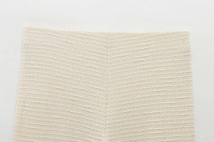 2 Piece Set Beige Texture